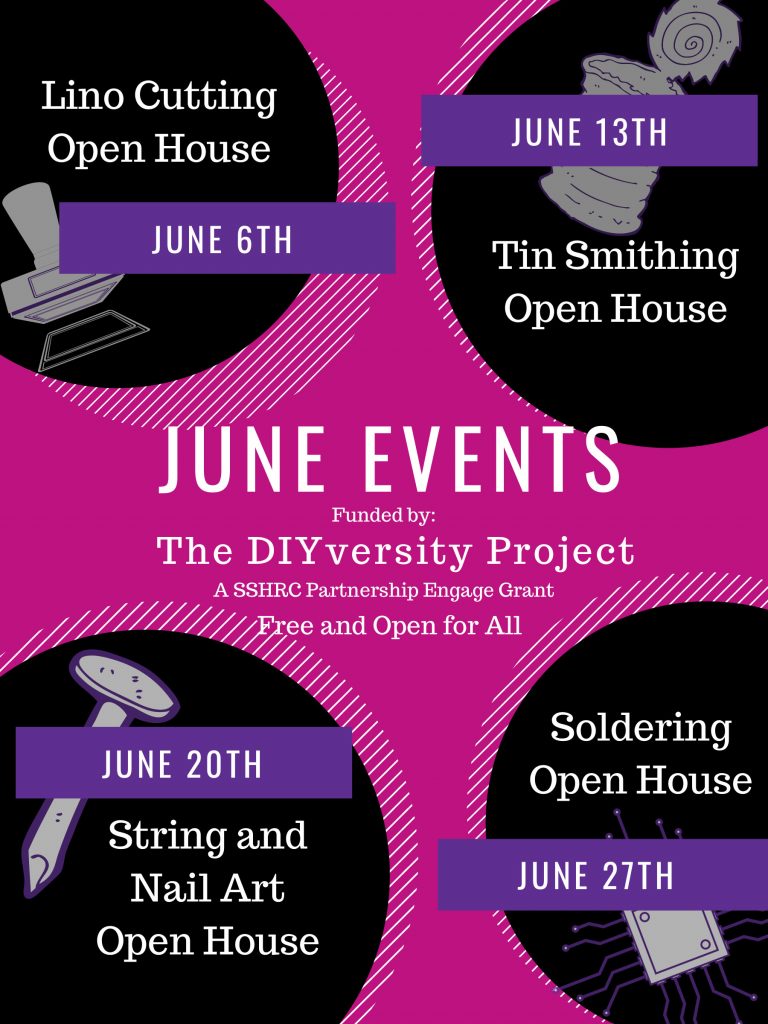 June Events for the DIYversity Project